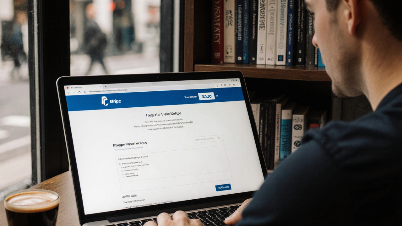 A client&#039;s reflection shows a secure online payment confirmation, symbolizing trust and safety in an escort booking.